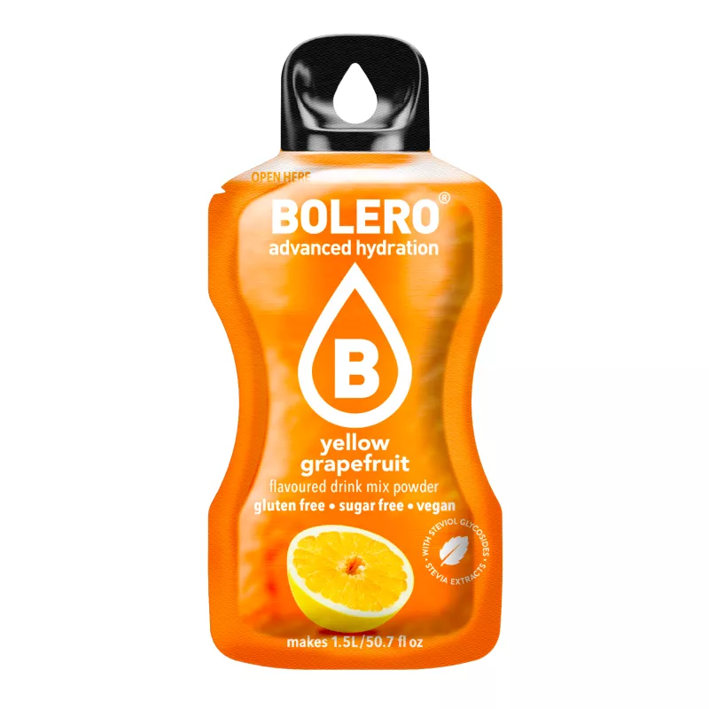 Yellow Grapefruit - 9g Sachet for 1500ml of ready sugar-free drink - BOLERO®