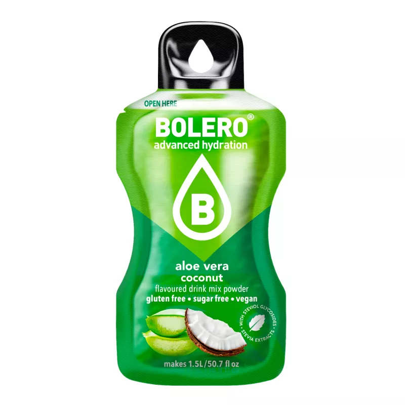 Aloe Vera+Coconut - 9g Sachet for 1500ml of ready sugar-free drink - BOLERO®