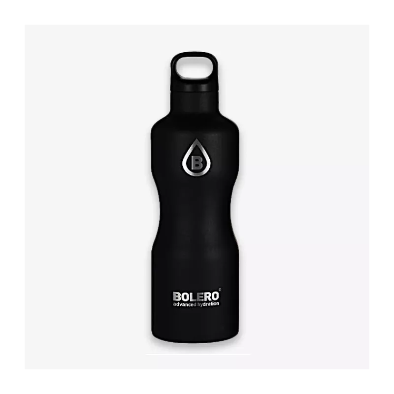 G) Branded Insulated Stainless Steel Drink Bottle (Black) - Thermal Flask 750ml  - BOLERO®