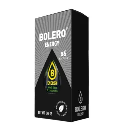 Energy Kiwi+Lime+Cucumber- Box of 6 Sachets (6x7g) sugar-free energetic drink - BOLERO®