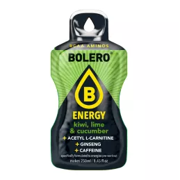 Energy Kiwi+Lime+Cucumber- Box of 6 Sachets (6x7g) sugar-free energetic drink - BOLERO®