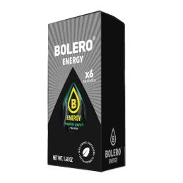 Energy Tropical Punch- Box of 6 Sachets (6x7g) sugar-free energetic drink - BOLERO®