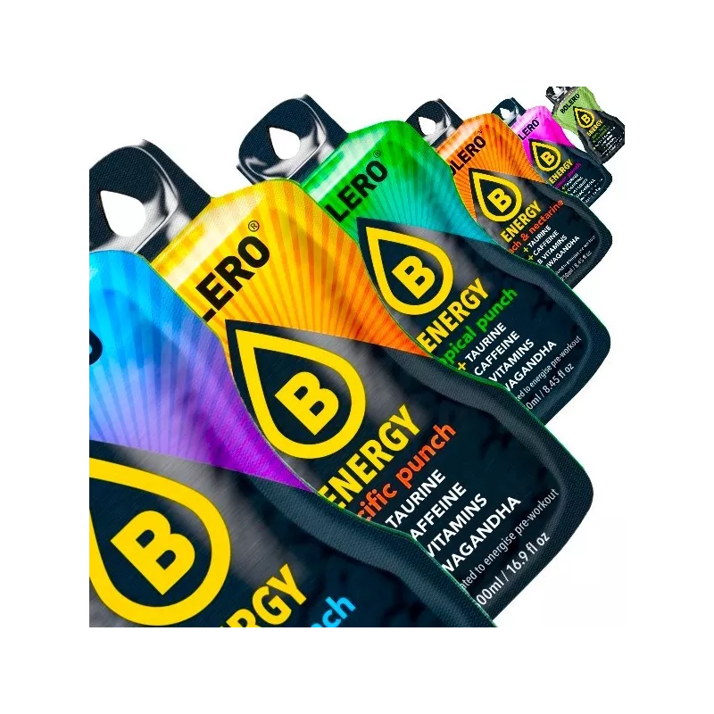 0) Energy 6 flavours - Box of 6 Sachets (6x7g) sugar-free energetic drink - BOLERO®