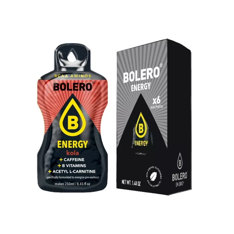 Energy Kola- Box of 6 Sachets (6x7g) sugar-free energetic drink - BOLERO®