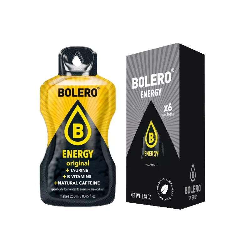 Energy Original - Box of 6 Sachets (6x7g) sugar-free energetic drink - BOLERO®