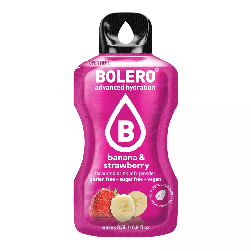 Banana+Strawberry - 9g Sachet for 1500ml of ready sugar-free drink - BOLERO®