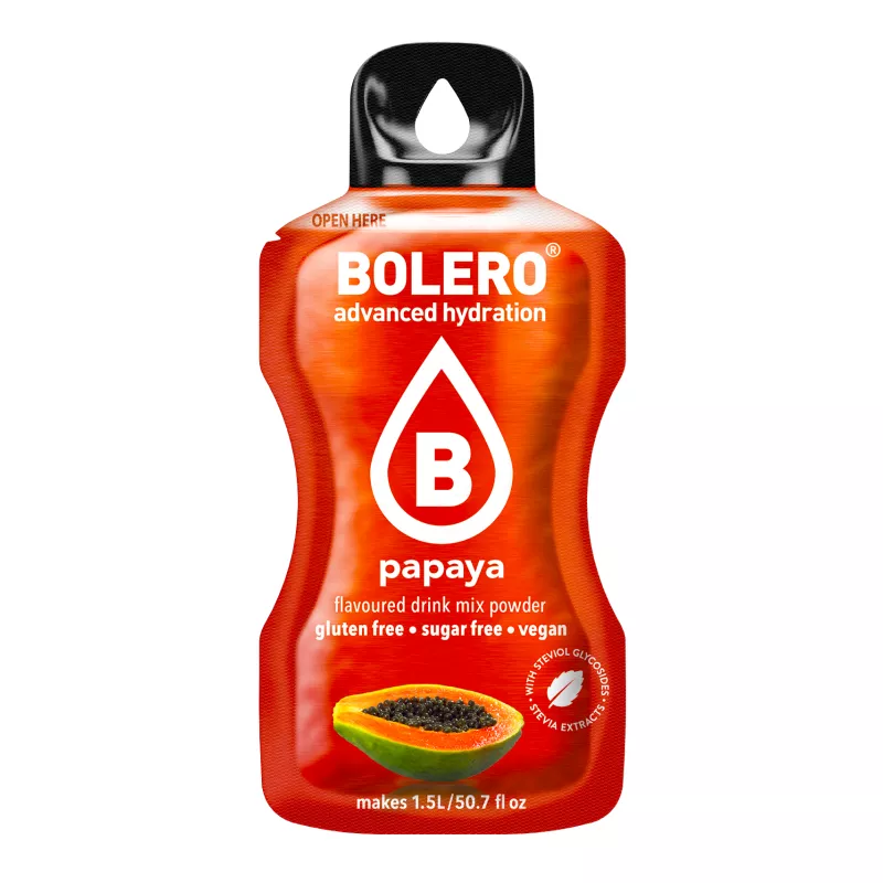 Papaya - 9g Sachet for 1500ml of ready sugar-free drink - BOLERO®