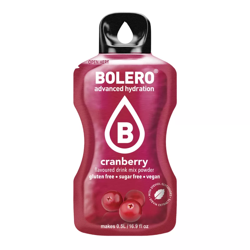 Cranberry - 3g Sachet for 500ml of ready sugar-free drink - BOLERO®